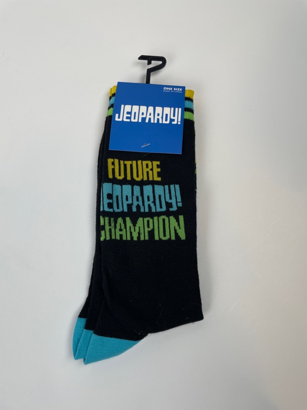 NEW FUTURE JEOPARDY CHAMPION SOCKS ONE SIZE US 7-12 ALL MERCHANDISE GAME SHOW